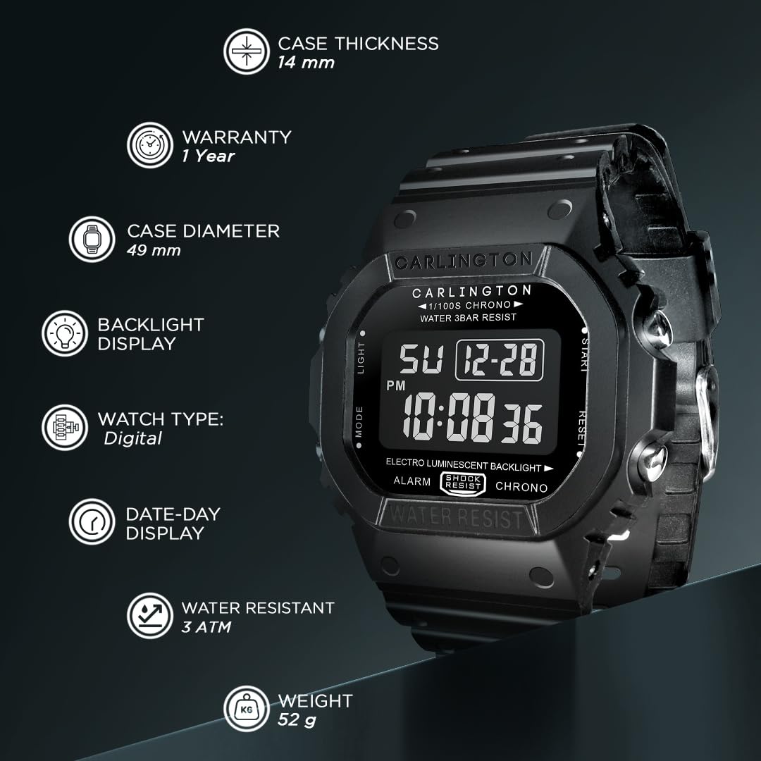 Carlington Digital Sports Watch for Men - CT 1801