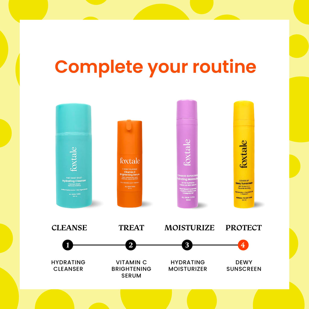 Foxtale Niacinamide Dewy Sunscreen SPF 70 (50ml)