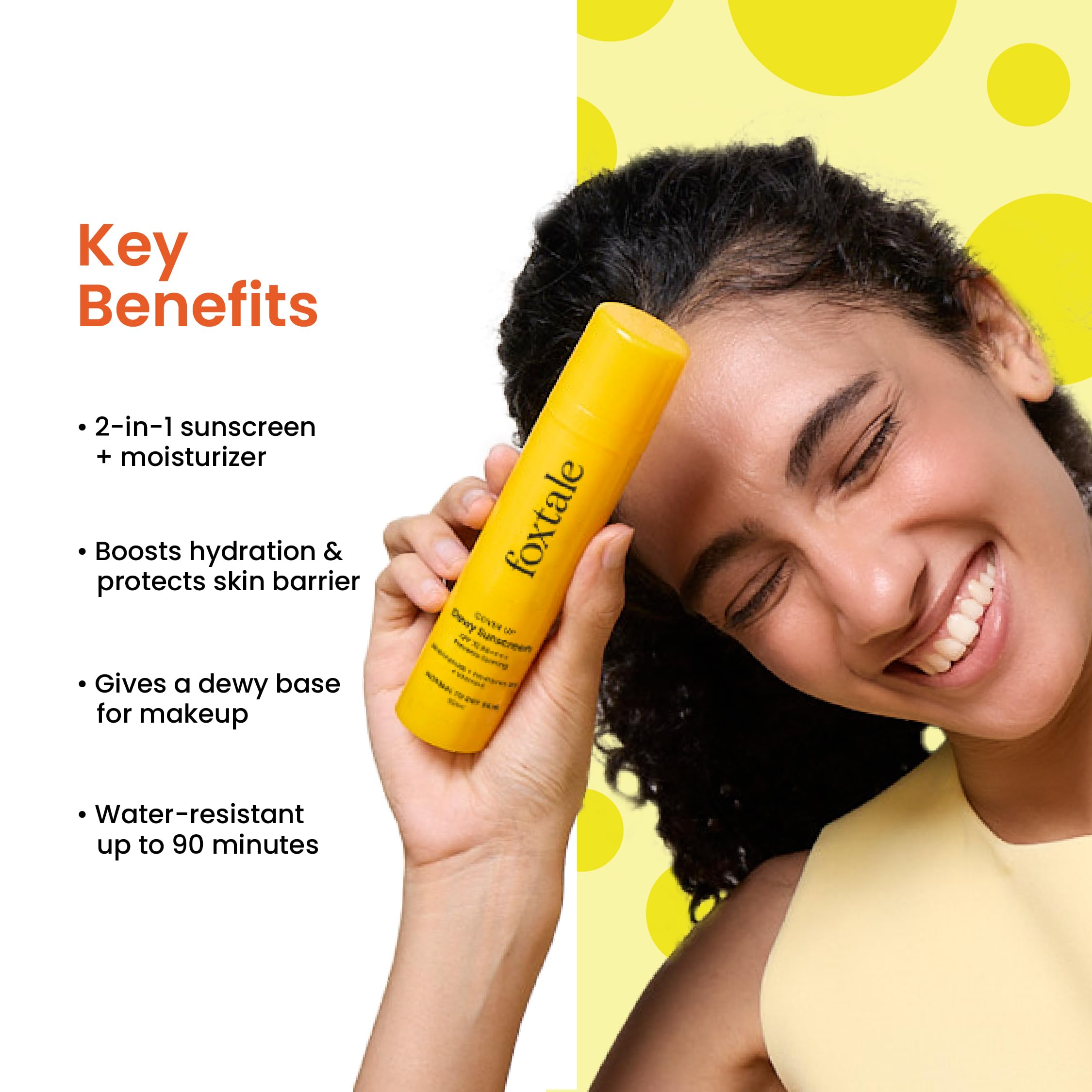 Foxtale Niacinamide Dewy Sunscreen SPF 70 (50ml)